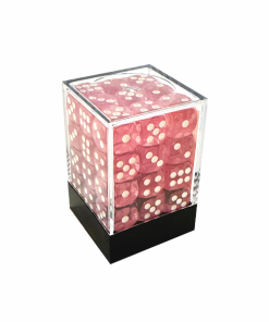 Central Dice - 36 d6 de 12mm: Translúcido Rosa e Branco