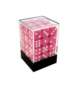 Central Dice - 36 d6 de 12mm: Opaco Rosa e Branco